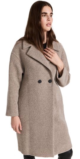 Harris Wharf London Harris Wharf London Dropped Shoulder Boucle Coat Taupe 44