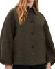 Harris Wharf London Harris Wharf London Puff Sleeves Pressed Wool Jacket Brown Green - 1