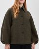 Harris Wharf London Harris Wharf London Puff Sleeves Pressed Wool Jacket Brown Green - 2