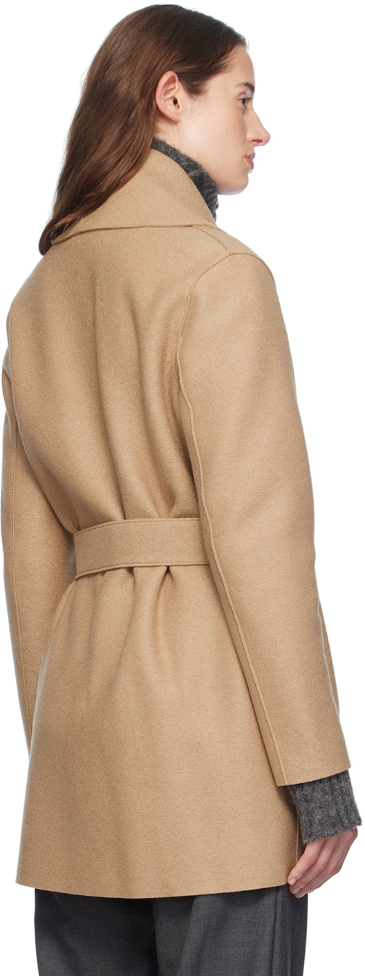 Harris Wharf London - Tan Shawl Belted Jacket
