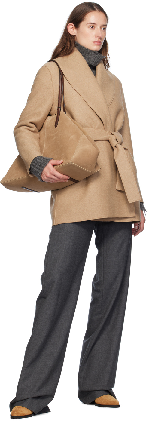 Harris Wharf London - Tan Shawl Belted Jacket