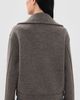 Harris Wharf London Harris Wharf London Wool Funnel Biker Jacket Brown Grey - 3