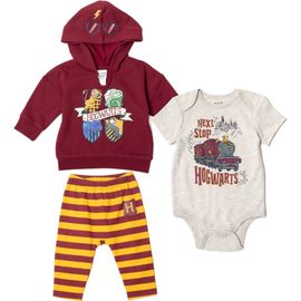 HARRY POTTER HARRY POTTER 3-Piece Hoodie Bodysuit and Pants Set