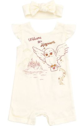 HARRY POTTER HARRY POTTER Hedwig 2-Piece Sleeveless Romper and Headband Set