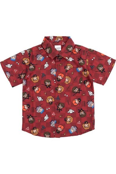HARRY POTTER HARRY POTTER Short Sleeve Button Down Shirt