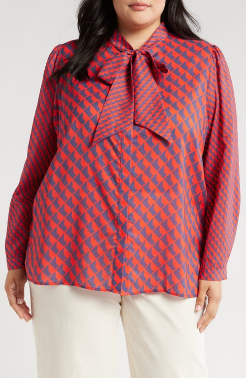HARSHMAN HARSHMAN Aveline Tie Neck Button-Up Shirt
