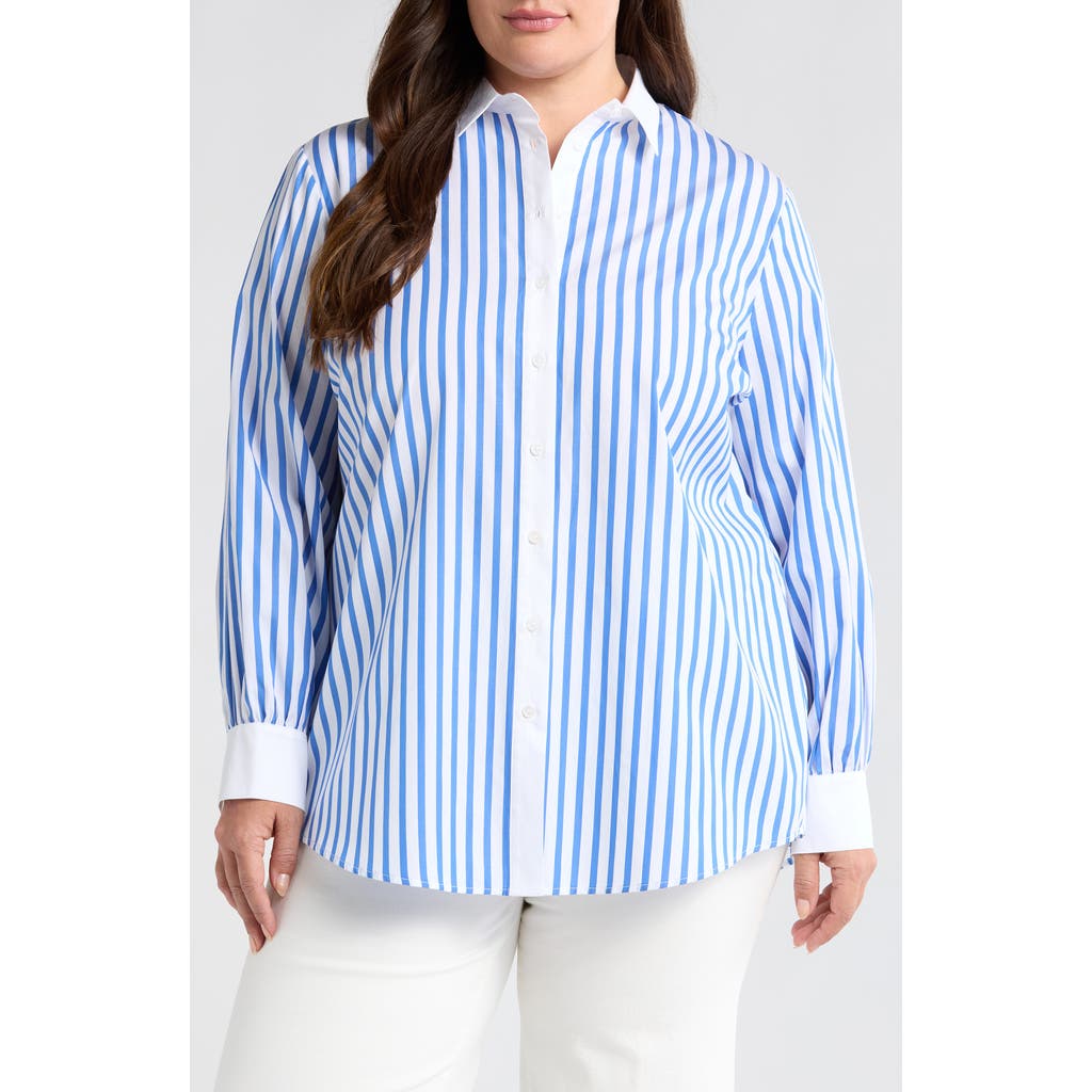 HARSHMAN HARSHMAN Franklin Cotton Stripe Button-Up Shirt