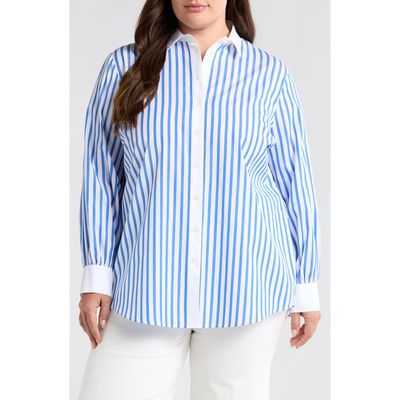 HARSHMAN HARSHMAN Franklin Cotton Stripe Button-Up Shirt