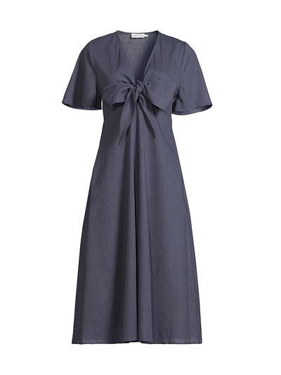 Harshman Women's Fiorella A-Line Cotton & Linen Midi-Dress