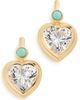 HART HART Bezel Heart Earrings with Turquoise Gold/Turquoise One - 1