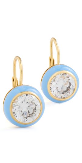HART HART Enamel Bezel Drop Earrings Blue One