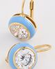 HART HART Enamel Bezel Drop Earrings Blue One - 4