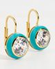 HART HART Enamel Bezel Drop Earrings Bright Blue One - 2