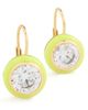 HART HART Enamel Bezel Drop Earrings Chartreuse One - 1