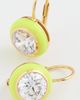 HART HART Enamel Bezel Drop Earrings Chartreuse One - 4