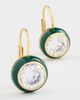 HART HART Enamel Bezel Drop Earrings Green One - 2