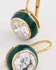 HART HART Enamel Bezel Drop Earrings Green One - 4