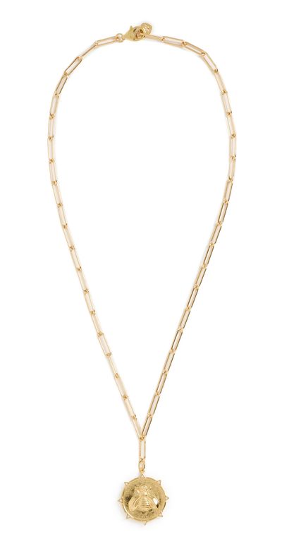 HART HART Enamel Resilience Bee Coin Necklace White/Gold One
