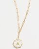 HART HART Enamel Resilience Bee Coin Necklace White/Gold One - 5