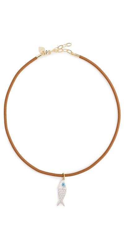 HART HART Fish Cord Necklace Brown/Silver One
