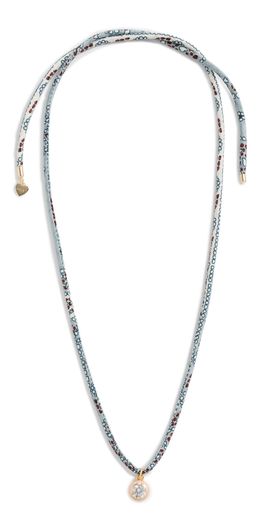 HART HART HART x Hill House Enamel Bezel Cord Necklace Gemstone Mosaic Fabric One