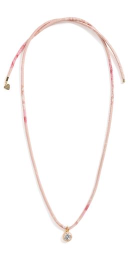 HART HART HART x Hill House Enamel Bezel Cord Necklace Pressed Flowers Fabric One