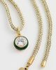 HART HART Lurex Necklace with Enamel Bezel Charm Green/Gold One - 5