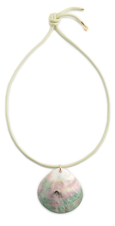 HART HART Mother of Pearl Cord Necklace Green/Pearl One