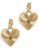 HART HART Small Ribbed Heart of Gold Huggies Gold One - 1