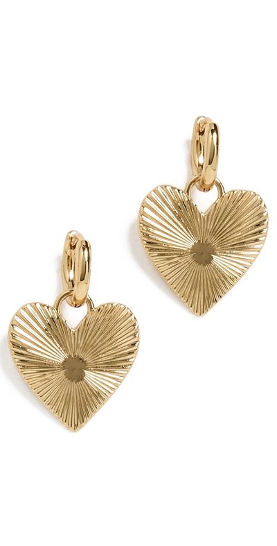 HART HART Small Ribbed Heart of Gold Huggies Gold One