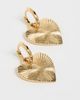 HART HART Small Ribbed Heart of Gold Huggies Gold One - 4