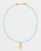 HART HART Teeny Gemstone Fish Charm Necklace Turquoise One - 2
