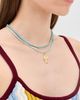 HART HART Teeny Gemstone Fish Charm Necklace Turquoise One - 3