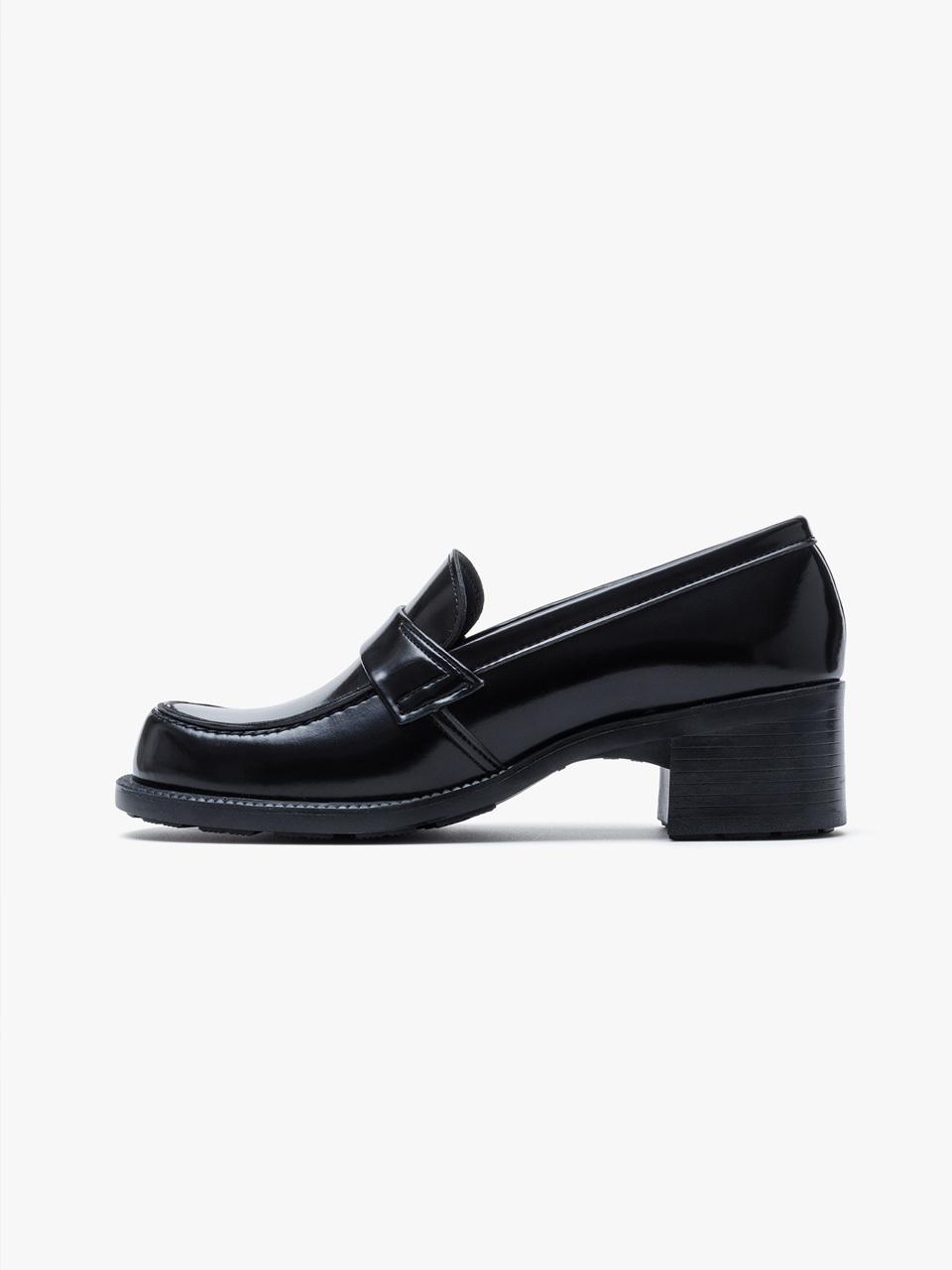 HARUTA Belt Heel-up Round Square Toe Loafer [BLACK] (4710)