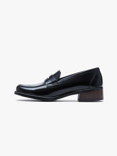 HARUTA Heel-up Wide EEE Leather Loafer [BLACK]
