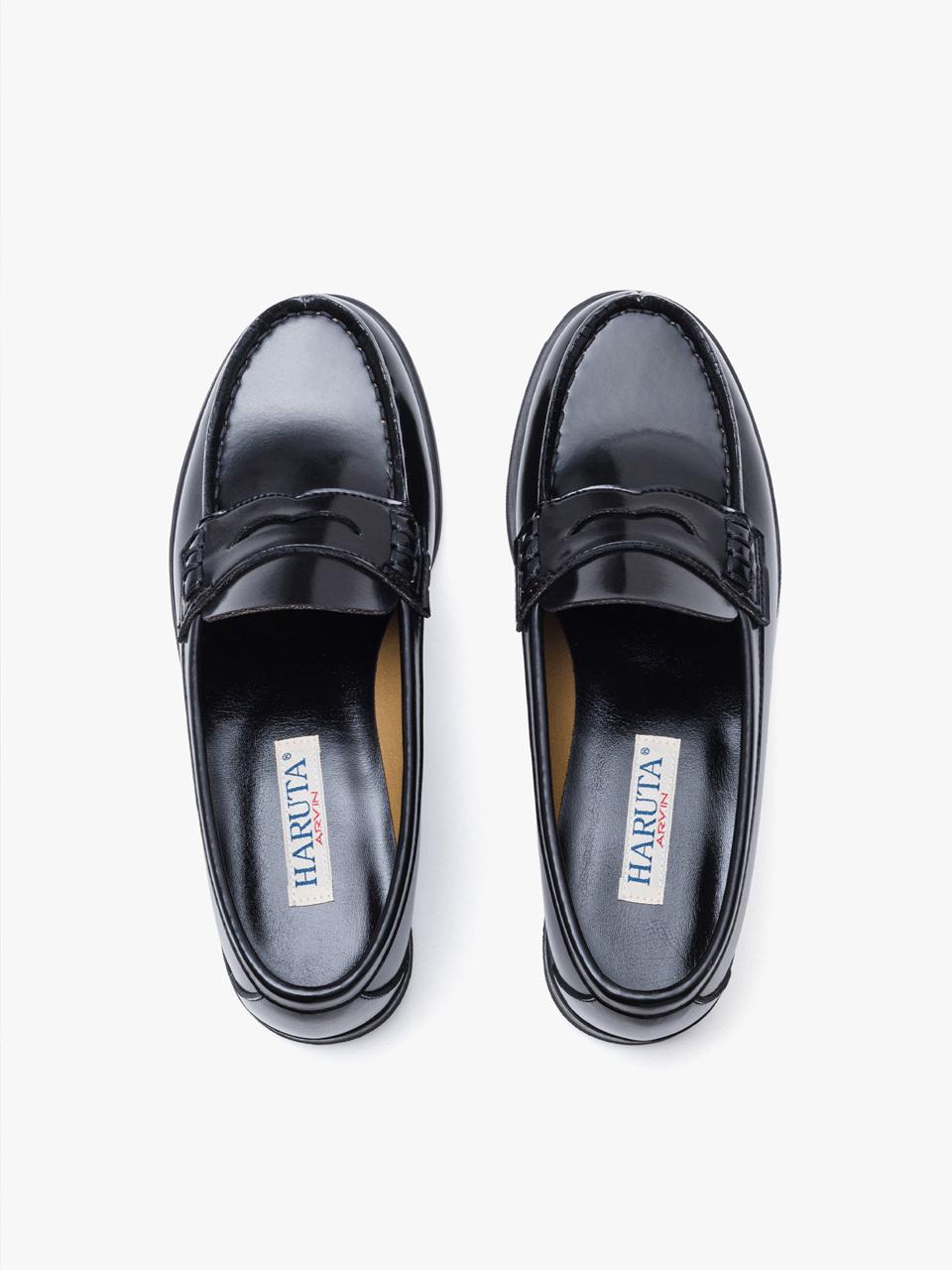 HARUTA Wide Penny Comfort Loafer [BLACK] (4505)