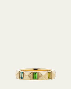 Harwell Godfrey 18K Rainbow Pyramid Baguette Band