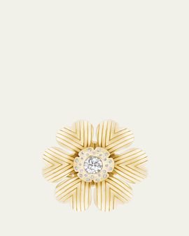 Harwell Godfrey 18K Yellow Gold Camellia Ring with Diamonds