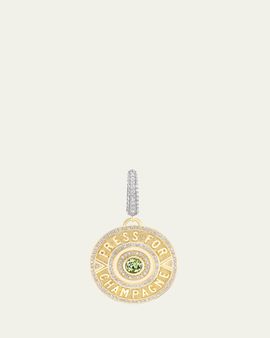 Harwell Godfrey 18K Yellow Gold Press for Champagne Charm with Diamonds and Tourmaline