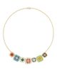 Harwell Godfrey Harwell Godfrey 18K Yellow Gold 1975 Multi Gemstone & Diamond Granny Squares Geraldine Pendant Necklace, 16-18 - 2