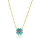 Harwell Godfrey Harwell Godfrey 18K Yellow Gold 1975 Multi Gemstone & Diamond Granny Squares Iris Pendant Necklace, 16-18 - 1