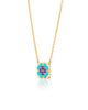 Harwell Godfrey Harwell Godfrey 18K Yellow Gold 1975 Multi Gemstone & Diamond Granny Squares Iris Pendant Necklace, 16-18 - 2