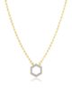 Harwell Godfrey Harwell Godfrey 18K Yellow Gold Core Collection Diamond Hexagon Foundation Ball Chain Pendant Necklace, 16-18 - 1