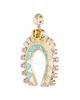 Harwell Godfrey Harwell Godfrey 18K Yellow Gold Horseshoe Multi Gemstone & Diamond Major Love & Luck Pendant - 1