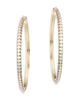 Harwell Godfrey Harwell Godfrey 18K Yellow Gold Knife Edge Multi Gemstone Rainbow Talisman Large Hoop Earrings - 1