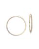 Harwell Godfrey Harwell Godfrey 18K Yellow Gold Knife Edge Multi Gemstone Rainbow Talisman Large Hoop Earrings - 2