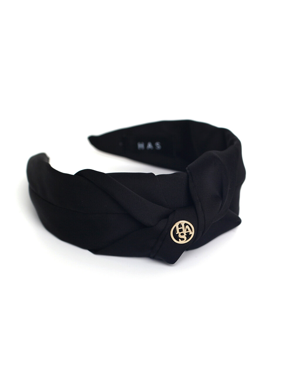 HAS Black Round Logo Hairband
