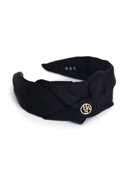 HAS Black Round Logo Hairband