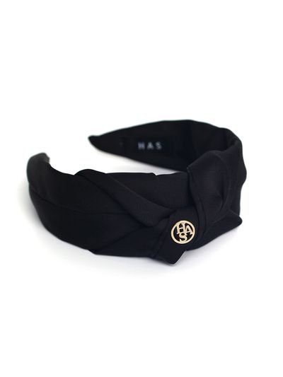 HAS Black Round Logo Hairband