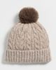 Hat Attack Hat Attack Alpine Cable Beanie With Pom Taupe One - 2